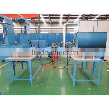 Automatic cushion filling machine with polyester fiber mixing with foam