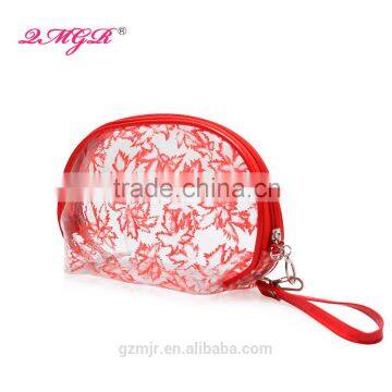 Wholesale Promotion Round shape clear PVC cosmetic bag