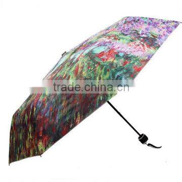 2014 Hot Sales Oil Painting Hot Sale Promotion Folding Umbrella