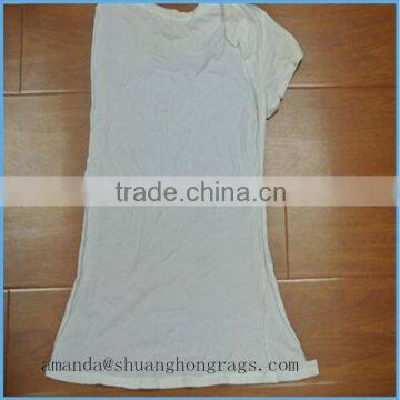 White cotton t shirt rags cut from clothes