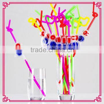 Recycled Bird windmills cartoon plastic drinking straws