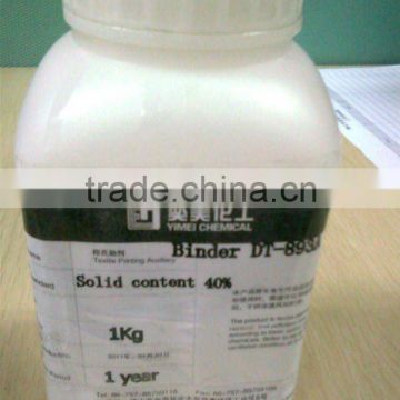 Chemical Auxiliary Agent Acrylic binder for textile pigment printing