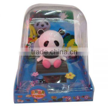 Sitting Lovely Bear Shaped Solar Energy Powered Shaking Body Toy