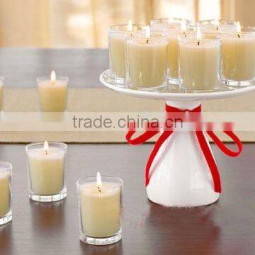 Glass candle holder