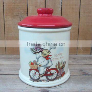 competitive new chef design ceramic cookie jar