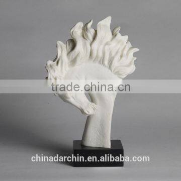 modern marble sculpture, stone sculpture, horse, home decoration