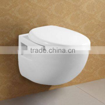 Soft Closing Seat Cover Wall Mounted Toilet Bowl