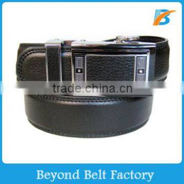 Beyond Black Grain Cowhide Leather Ratchet Belt for Men's Formal Dress