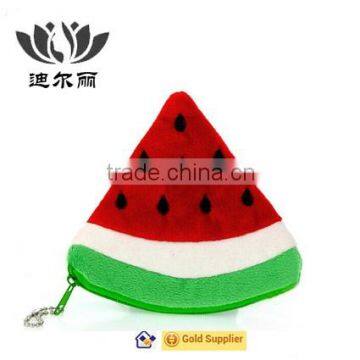 promotional smart lovely Kids/Girls fruit plush change purse