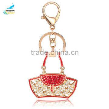 2016 Fashion Lady Multiple metal bag shaped charm keychain for handbag