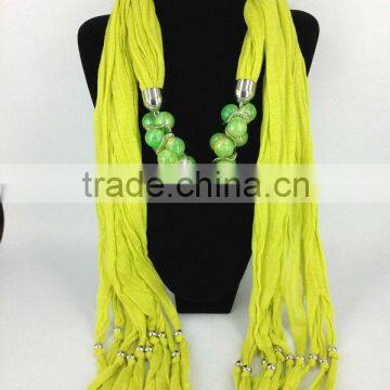 Fluorescence color polyester comfortable scarf tube jewelry