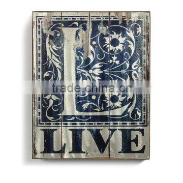 Decorative Wall Decor With Word MDF Aluminum Wall Printing