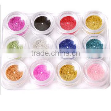 12colors 3g nail pot package Caviar Nail beads set