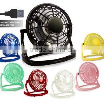 Colorful Plastic Mini USB tabletop fan cooler with CE & RoHs Cetification
