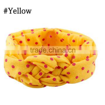 Children's Hair European Female Baby Knitting Cross Hair Band Cotton Elastic Headband Hand Knot of Peace photo-6