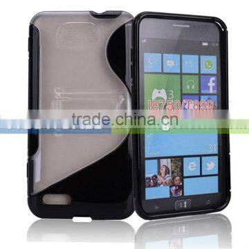 S shape TPU rubber skin cover for Ativ S Samsung i8750/t899 brand new