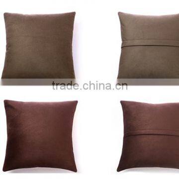 New fashion woven technic suede cushion curtain fabric plain suede pillow