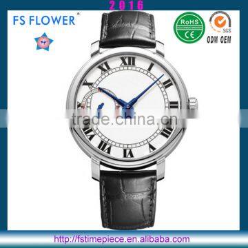 FS FLOWER - Uhren Elegant Luxury Quality High Polished Leather Strap Quartz Movement Classic Man Watch