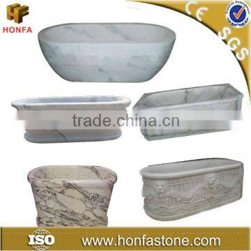 Shenzhen Honfa stone cheap white marble stone bathtub for sale