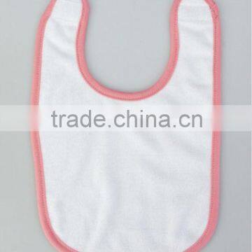 terry plain white bibs ,white cotton baby bibs