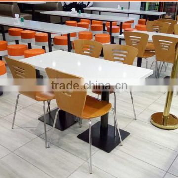 2016 new design acrylic solid surface restaurant table,artificial marble top dining table,KFC table