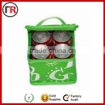 Non woven portable cooler bag for 4 cans