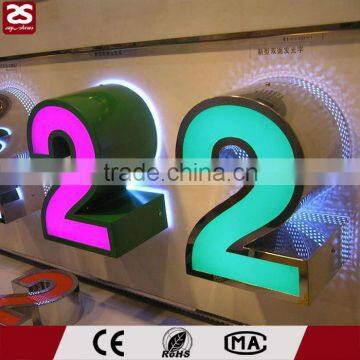 Outdoor Stainless Steel Led Channel Letter Punched Hole Lighted Signs