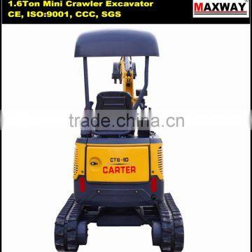 China Cheap Super Quality 1.6 Ton Small Zero Tail Excavator , CE / ISO Certificate, CT16-9 D photo-5