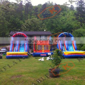 Commercial garden park dry slide toys inflatable play slide