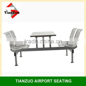 Stainless Steel Material Dining Tables And Chairs (WL300-01)