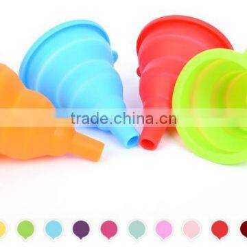New Mini Gel Foldable Collapsible Style Silicone Funnel photo-2