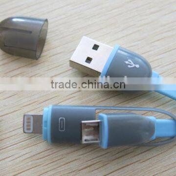 Fashionable Style 2 in 1 Charger Cable With Micro 5pin for Android and Iphone Usb Cahrger Cable to dc 3.5 mm Jack photo-2
