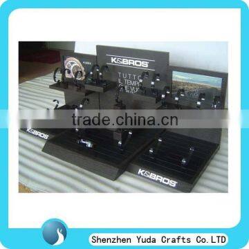 Manufacture pretty MDF display for watches in black color