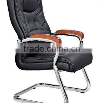 GANGZHIBAO leather wood visitor chair AH-045