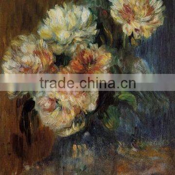 Auguste Renoir elegant Vase of Peonies painting on canvas art