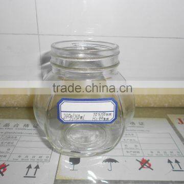 Clear Glass Honey Tea Jar and Food Storage Jar