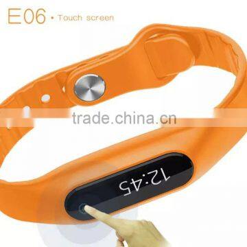 Touch Screen Vibrating IP57 Waterproof Bluetooth E06 Smart Bracelet photo-6