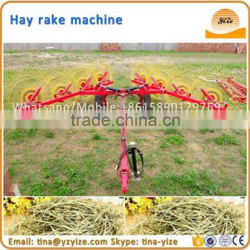 Gear drive type mini hay rake wheels , tractor root rake