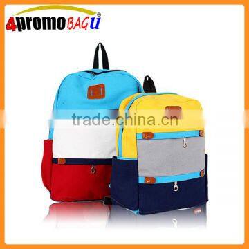 New design school bag canvas backpack wholesale