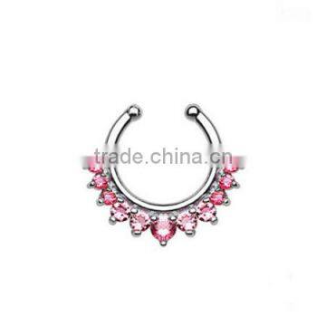 American&European Style Fake Nose Ring Non Piercing Nose Ring Diamond Nose Ring photo-6