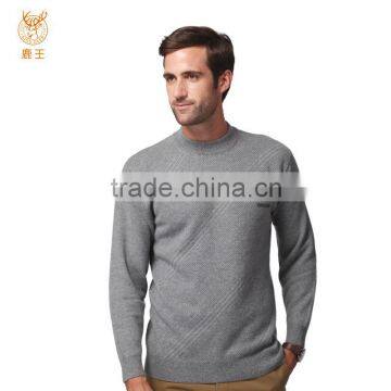 Men Cashmere Knitting Latest Sweater Designs, Simple Grey Plain Sweater