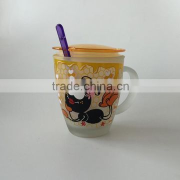 Anhui Cheap drinking glass mark with handle and lid