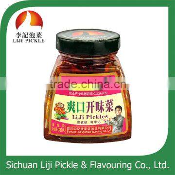 Sichuan preserved vegetable, wholesale mustard tuber with spicy oil