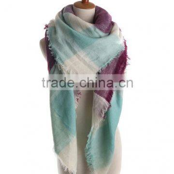 Wholesale Oversized Multi Color Tartan Plaid Blanket Scarves