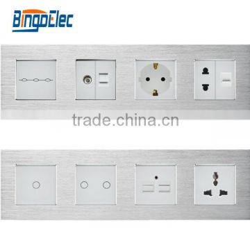 Aluminium electric switch and socket 220V