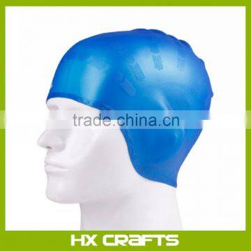 Fashionable promotional custom Logo printed funny silicone swimming caps/swim cap with factory price