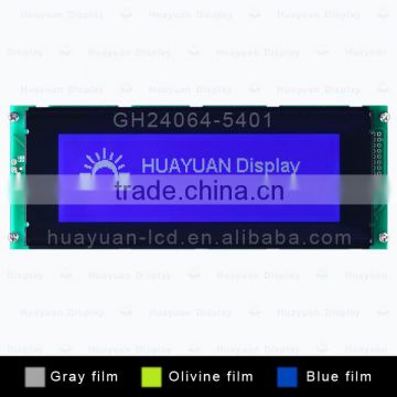 cob/stn graphic 240x64 t6963 lcd module with LED,Y-G,White