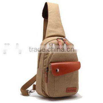 New design leisure canvas cheak pack messenger bag one shoulder