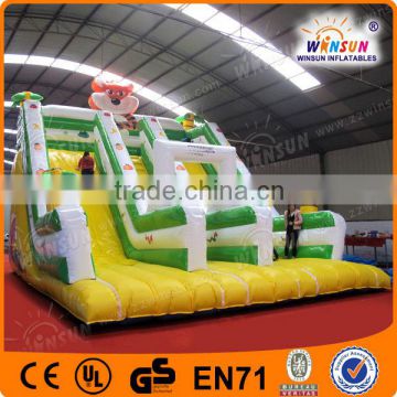 Hot!! rainforest theme WSS-022 inflatable fox slide game