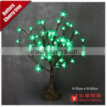 50cm height home decoration battery operated small led cherry tree light